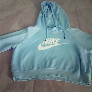 Long Sleeve Nike Logo Cropped Hoodie